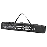 ATOMIC DOUBLE SKI BAG Schwarz - Skitasche für zwei Paar Ski & Stöcke -...