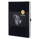 OLLEVRES Notizbuch A4 Punktiert - Premium Papier 100g/m² - Hardcover, 180°...