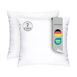 Komfortec Kopfkissen 80x80 cm 2er Set, Oeko-TEX Zertifiziert Kissen mit 1000g...