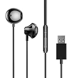 Knocery In-Ear-Kopfhörer USB-Gaming-Headset mit Mikrofon und Lautstärkeregler