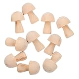 COHEALI 20 Stück Holzpilze Zum Basteln Miniaturpuppen Minipuppen Pilzkorb Leere...