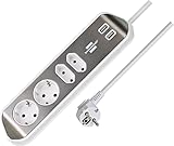Brennenstuhl Estilo Ecksteckdosenleiste 4-Fach (Tischsteckdose mit...