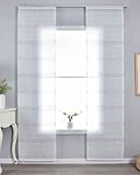Gardinenbox 2er Set Halbtransparente Schiebegardine mit Paneelwagen HxB 245x60...