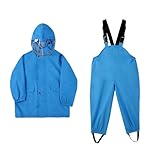Ynport Crefreak Unisex Kinder Regenanzüge Wasserfeste Jacke mit Latzhose...