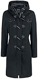 Brandit Damen Duffle Mantel long 9427, Einfarbig, Gr. X-Small, Schwarz (Black 2)