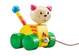 Selecta 62035 Tinka, Nachzieh Katze, Schiebe-und Nachziehspielzeug aus Holz, 12...