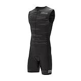 Herren Fahrrad-Skinsuit Gel gepolstert Einteiler Trisuit Bike Top kurzes...