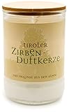 Tiroler Zirbenkissen Zirbenkerze mit Zirbenholzdeckel natur - Kerze - Zirbe -...