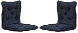 Chicreat Set mit 2 Sitzkissen 98 x 50 x 8 cm, Dunkelgrau