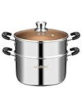 VENTION Dampfgarer Kochtopf Induktion 20 cm, Couscous Topf 2,7L,...