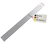 BAUHELD® Stahllineal 300mm - EG-1 - [Made in Germany] - Metall-Lineal mit...