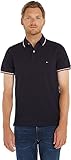 Tommy Hilfiger Herren Poloshirt Kurzarm Core Tommy Tipped Slim Fit, Blau (Desert...