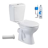 Stand-WC mit Taharetfunktion und waagerechtem Wandabgang inkl....