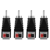 AXFEE 4 Stücke RCA Stecker, RCA-Stecker Adapter, rca zu Lautsprecher Adapter,...