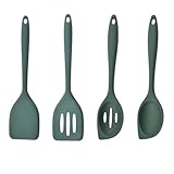 4 Stück Kochlöffel aus Silikon, Kochutensilien, 28 cm, Antihaft-Silikonlöffel...