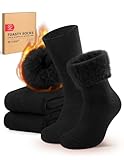 CLOSEMATE 2 Paar Wintersocken Herren Wärmesocken Dicke Ultra Warm Gefütterte...