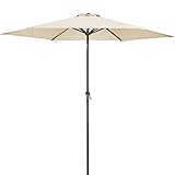 Kingsleeve® Sonnenschirm 300 cm UV Schutz 80+ Abdeckung Kurbel Knickbar Alu...