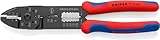 KNIPEX Crimpzange, 0,5-6,0 mm², für Kabelschuhe und Flachsteckverbinder, mit...