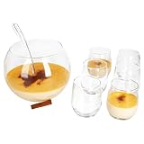 MamboCat Bolle Bowle Set 8tlg 1x Schale + 1x Kelle + 6x Gläser I Bowle-Körper...