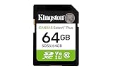 Kingston Canvas Select Plus SD Speicherkarte 64GB SDXC Gen3 100MB/s C10 UHS-I U1...