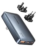 VENTION 65W USB C Ladegerät GaN Netzteil, 3-Port Ultra-Slim Reiseladegerät mit...