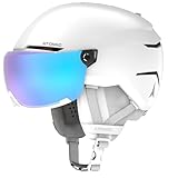 ATOMIC Unisex-Adult Savor Visor Stereo Ski Helmet, White Heather, 51-55