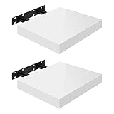 WOLTU Wandregal Volato Set von 2 Regalen Wandboard freischwebend Schweberegal CD...
