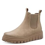 Marco Tozzi Damen 2-25444-45 Chelsea-Stiefel, Taupe, 38 EU