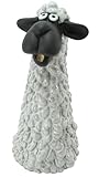 itsisa Zaunhocker Schaf Weiss H:23 cm aus Keramik - Zaun Deko Garten Schafe,...
