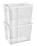 Gardissimo 2 er Set Aufbewahrungsbox mit Deckel 20 Liter, Kunststoff Boxen...