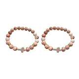 ZIDDAR Bunte Natursteinkreuz Armbänder Perlen Stretchbänder Für Frauen...