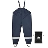flintronic Unisex Kinder Matschhose Regenlatzhose, Wind-und wasserdichte...