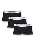 Calvin Klein Herren Boxershorts Low Rise Trunks Unterwäsche, Schwarz (Black W/...