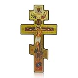 FORYNXHWIN Russisch-orthodoxes Wandkreuz - Byzantinisches Kruzifix mit drei...