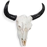 Beavorty StierschäDel Wanddeko Aus Resin Realistischer Horn SchäDel Wandbehang...