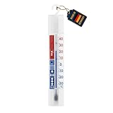 TFA Dostmann Thermometer für Kühlschrank oder Gefrierschrank, 14.4000, mit...