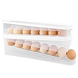 Legpador 2 Schichten Eier Aufbewahrung Kühlschrank, Eierhalter Organizer,...