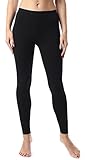 Bellivalini Damen Lange Leggings aus Bio-Baumwolle BLV50-183 (Schwarz, M)