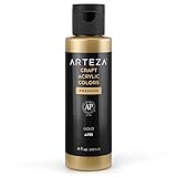 ARTEZA Craft Acrylfarbe, A701 Gold, 118 ml Flasche, wasserbasierte, mischbare,...