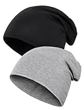 2 Stück Kinder Slouch Beanie Mütze, Weiche Wintermützen für Jungen Mädchen,...