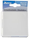 Kopp Standard Unterputz Feuchtraum Steckdose mit Klapp-Deckel, UP FR, IP44,...