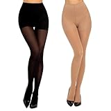MANZI Damen Kompressionsstrumpfhose 10-15mm/Hg,Shape Strumpfhosen Blickdichte...