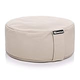 BODYMATE Yogakissen rund 31cm Durchmesser 13cm hoch Beige mit Buchweizen-Spelz...