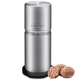 SILBERTHAL Muskatnuss Mühle für fein gemahlene Muskatnuss mit Untersetzer -...