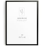 Artower® Bilderrahmen für DIN A3 30 x 42 cm Schwarz Holz Dünner Rahmen |...