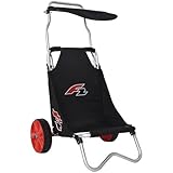 F2 Transportwagen Beach Buggy Deluxe Schwarz SUP Wagen Sitz Windsurf Transport...