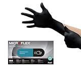 Ansell Microflex 93-732 Einmalhandschuhe Latexfreie, Schwarze Nitrilhandschuhe...