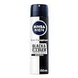 NIVEA MEN Black & White Invisible Deo Spray (150 ml), Anti-Transpirant mit...