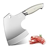 DRGSKL Hackmesserfür Fleisch und Knochen, Full Tang Küchenbeil, Metzgermesser...