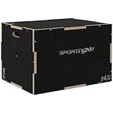 SPORTNOW Sprungbox, 3 in 1 Plyo Box Holz mit Griff, Plyometric Plattform für...